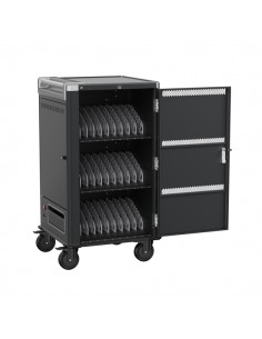 Ewent EW1700 Armario de Carga - 30 Dispositivos - Sistema de Carga Inteligente - Color Negro