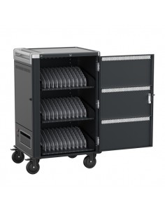 Ewent EW1701 Armario de Carga - 36 Dispositivos - Sistema de Carga Inteligente - Color Negro