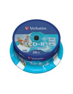Verbatim CD-R Printables 52x 700MB (Tarrina 25 Uds)