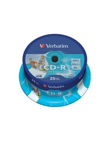 Verbatim CD-R Printables 52x 700MB (Tarrina 25 Uds)
