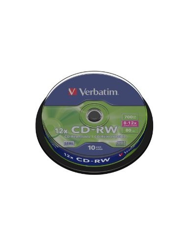 Verbatim CD-RW Regrabable 8-12x 700MB (Tarrina 10 Uds)