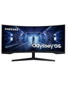 Samsung Odyssey G5 Monitor Curvo LED 34" UltraWide QHD 165Hz - AMD FreeSync - Respuesta 1ms - 21 9 - HDMI-DP - VESA 75x75 -