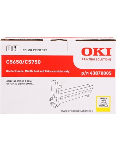 OKI C5650 C5750 Amarillo Tambor de Imagen Original - 43870005 (Drum)