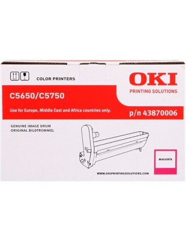 OKI C5650 C5750 Magenta Tambor de Imagen Original - 43870006 (Drum)