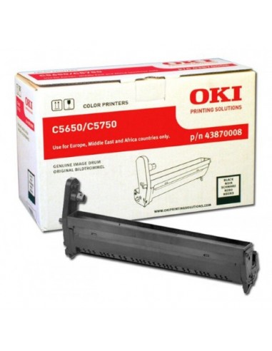 OKI C5650 C5750 Negro Tambor de Imagen Original - 43870008 (Drum)