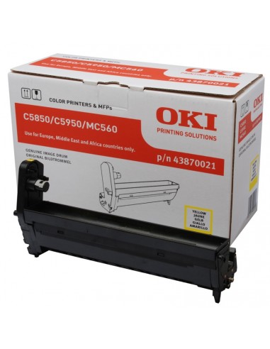 OKI C5850 C5950 MC560 Amarillo Tambor de Imagen Original - 43870021 (Drum)