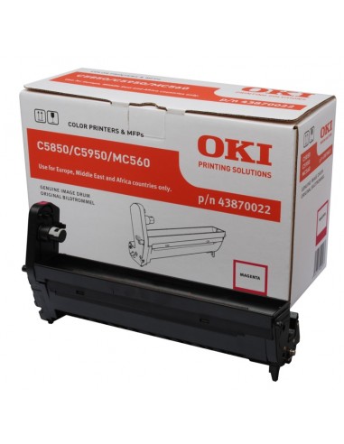 OKI C5850 C5950 MC560 Magenta Tambor de Imagen Original - 43870022 (Drum)