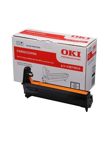OKI C5850 C5950 MC560 Negro Tambor de Imagen Original - 43870024 (Drum)