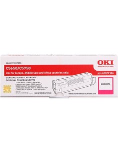 OKI C5650 C5750 Magenta Cartucho de Toner Original - 43872306