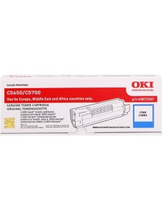 OKI C5650 C5750 Cyan Cartucho de Toner Original - 43872307