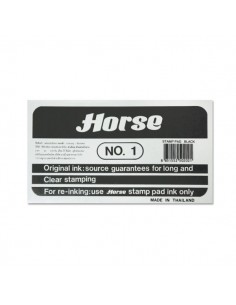Horse Tampon Metalico N 1 - Facil de Recargar - Resistente y Duradero - Color Negro