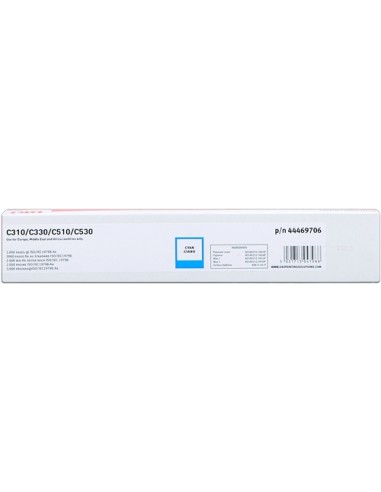 OKI C310 C510 MC351 MC361 Cyan Cartucho de Toner Original - 44469706