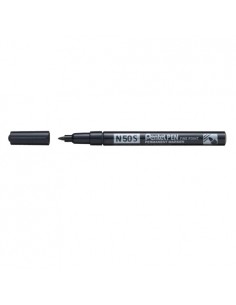 Pentel Pen N50S Rotulador Permanente - Punta Fina 3.18mm - Resistente a Agua y Luz - Color Negro