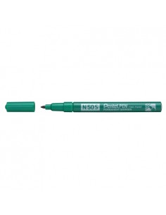 Pentel Pen N50S Rotulador Permanente - Punta Fina 3.18mm - Resistente a Agua y Luz - Color Verde