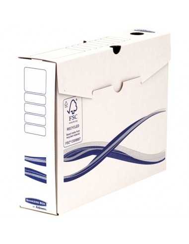 Fellowes Bankers Box Basic Pack de 25 Cajas de Archivo Definitivo A4-80mm - Montaje Manual - Carton Reciclado Certificacion