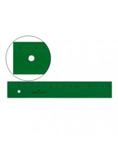 Faber-Castell Regla Tecnica Recta 15cm - Color Verde Tranparente