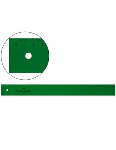 Faber-Castell Regla Tecnica Recta 40cm - Color Verde Tranparente