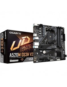 Gigabyte A520M DS3H V2 Placa Base AMD AM4 4xDDR4 - M.2-SATA-PCIe3.0 - HDMI-DisplayPort-DVI-RJ-45-USB 3.2 - MicroATX