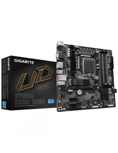Gigabyte B760M DS3H Placa Base Intel LGA1700 4x DDR4 - M.2-SATA-PCIe4.0-HDMI-Displayport-USB 3.2-USB-C - MicroATX