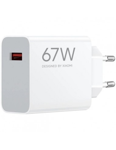 Xiaomi HyperCharge Cargador de Pared 67W QC3.0 - USB-A - Carga Rapida - Color Blanco