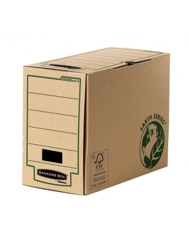 Fellowes Bankers Box Earth Caja de Archivo Definitivo Folio 150mm - Montaje Manual - Carton Reciclado Certificacion FSC -