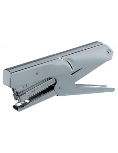 Petrus 224 Grapadora de Tenaza - Hasta 25 Hojas - Grapado Cerrado y Abierto - Color Cromado