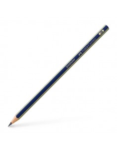 Faber-Castell Goldfaber 1221 Lapiz de Grafito 2B - Alta Calidad - Resistente a la Rotura - Cuerpo en Azul y Rayas Doradas