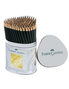 Faber-Castell Castell 9000 Bote de Metal con144 Lapices de Grafito HB - Mina Resistente a la Rotura - Ecologico