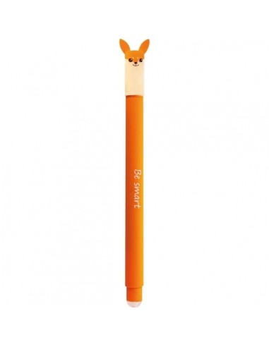 Eberhard Faber Animal Erase It-Boligrafo Borrable Tinta Gel Azul - Trazo 0.7mm - Tacto Soft - Diseño Zorro