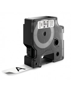 Dymo D1 45803 Cinta de Etiquetas Original para Rotuladora - Texto Negro sobre Fondo Blanco - Ancho 19mm x Largo 7m