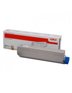 OKI C822 Cyan Cartucho de Toner Original - 44844615