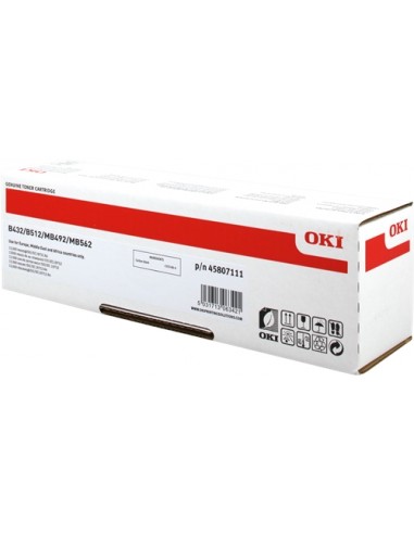OKI B432 B512 MB492 MB562 Negro Cartucho de Toner Original - 45807111
