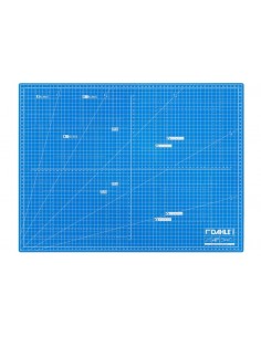 Dahle 10692 Plancha de Corte A2 45x60cm - 5 Capas con Nucleo Resistente al Corte - Lineas de Orientacion - Color Azul