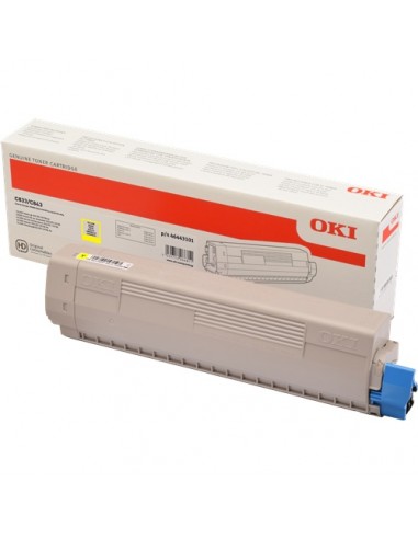 OKI C833 C843 Amarillo Cartucho de Toner Original - 46443101