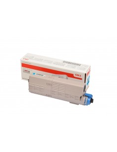 OKI C532DN C542DN MC573DN MC563DN Cyan Cartucho de Toner Original - 46490403