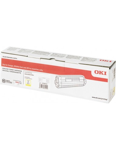 OKI C824 C834 C844 Amarillo Cartucho de Toner Original - 47095701