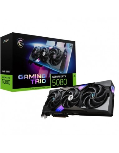 MSI GeForce RTX 5080 Gaming Trio OC Tarjeta Grafica 16GB GDDR7 Reflex 2 RTX AI DLSS4