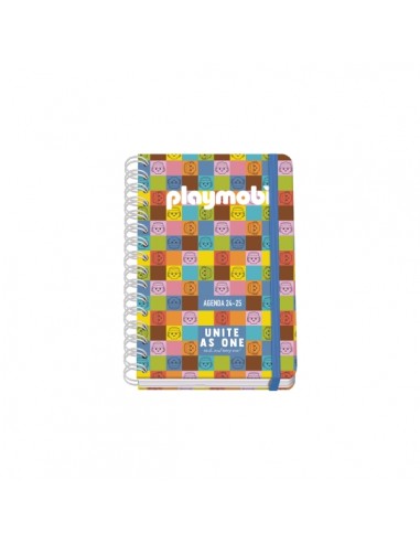 Dohe Playmobil Unite As One Agenda Escolar 25 26 Espiral Wire o A5 - Semana Vista - Papel 80g m2 - 4 Hojas de Pegatinas -