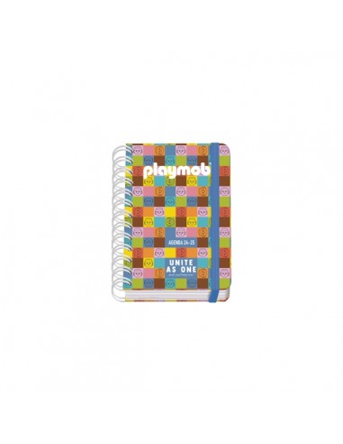 Dohe Playmobil Unite As One Agenda Escolar 25 26 Espiral Wire o A6 - Dia Pagina - Papel 80g m2 - 4 Hojas de Pegatinas -