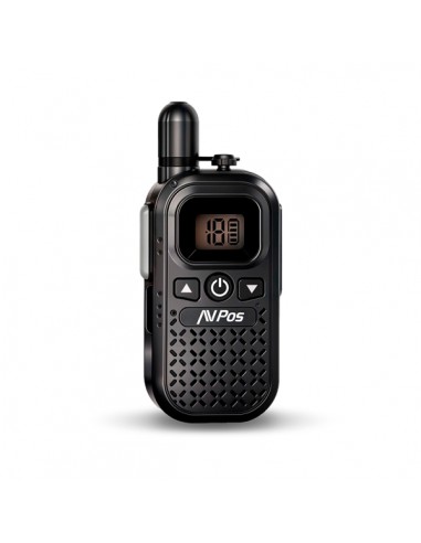 AVPos AVP-COMM-X25 Walkie Talkie - 16 Canales - 446 MHz - USB-C - Autonomia hasta 18h - Color Negro