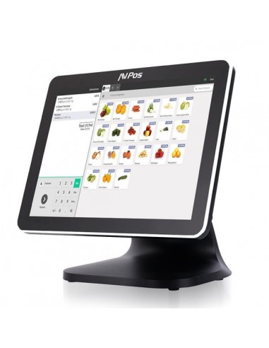 AVPos TPV K5000 Aluminio 15 Tactil - i7 - 8gb Memoria - SSD 128gb - VGA y HDMI - Color Negro