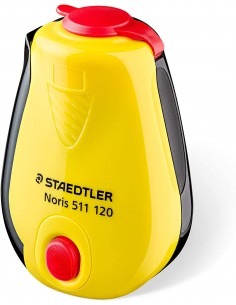 Staedtler Noris Sacapuntas con Deposito - 1 Agujero - Afilado en Ambas Direcciones - Color Amarillo