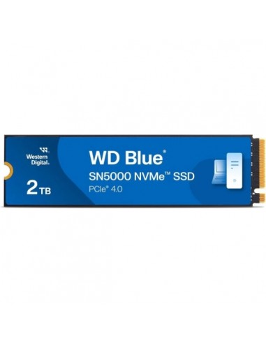WD Blue SN5000 Disco Duro Solido SSD 2TB M2 PCI Express 4.0 NVMe Gen4 TCL 3D NAND