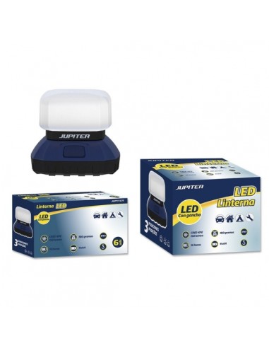 Jupiter Linterna Camping LED CREE-XPE 150lm - 3 Intensidades - Resistencia IPX4 - Funciona con 4 Pilas AA (No Incluidas) -