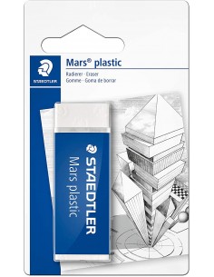 Staedtler Mars Plastic 526 50 Goma de Borrar - Plastico - Alta Precision - Color Blanco