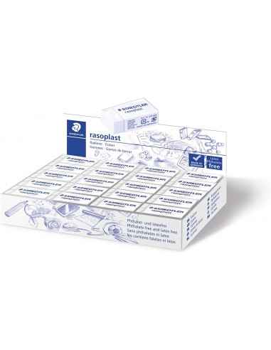 Staedtler Rasoplast 526 B40 Goma de Borrar - Borrado de Alta Calidad - Minimos Residuos - Color Blanco