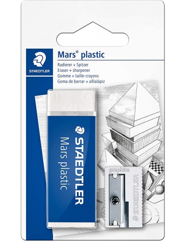 Staedtler Pack de 1 Goma de Borrar Mars Plastic-1 Sacapuntas de Metal 510