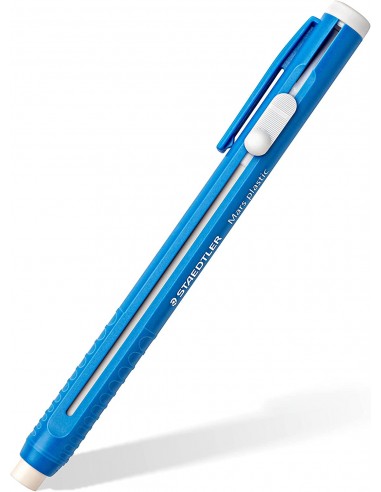 Staedtler Mars Plastic 528 50 Portagomas en Forma de Lapiz - Con Cursor para Deslizar la Goma - Sin Ftalatos ni Latex