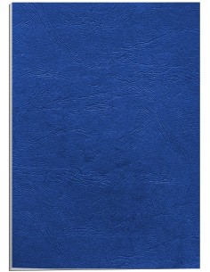 Fellowes Pack de 100 Portadas de Carton Simil Piel Delta Cuero A4 - 250 gr - Color Azul