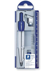 Staedtler Noris 550 60 Compas de Precision - Diametro Maximo 300mm - Para Iniciacion al Dibujo
